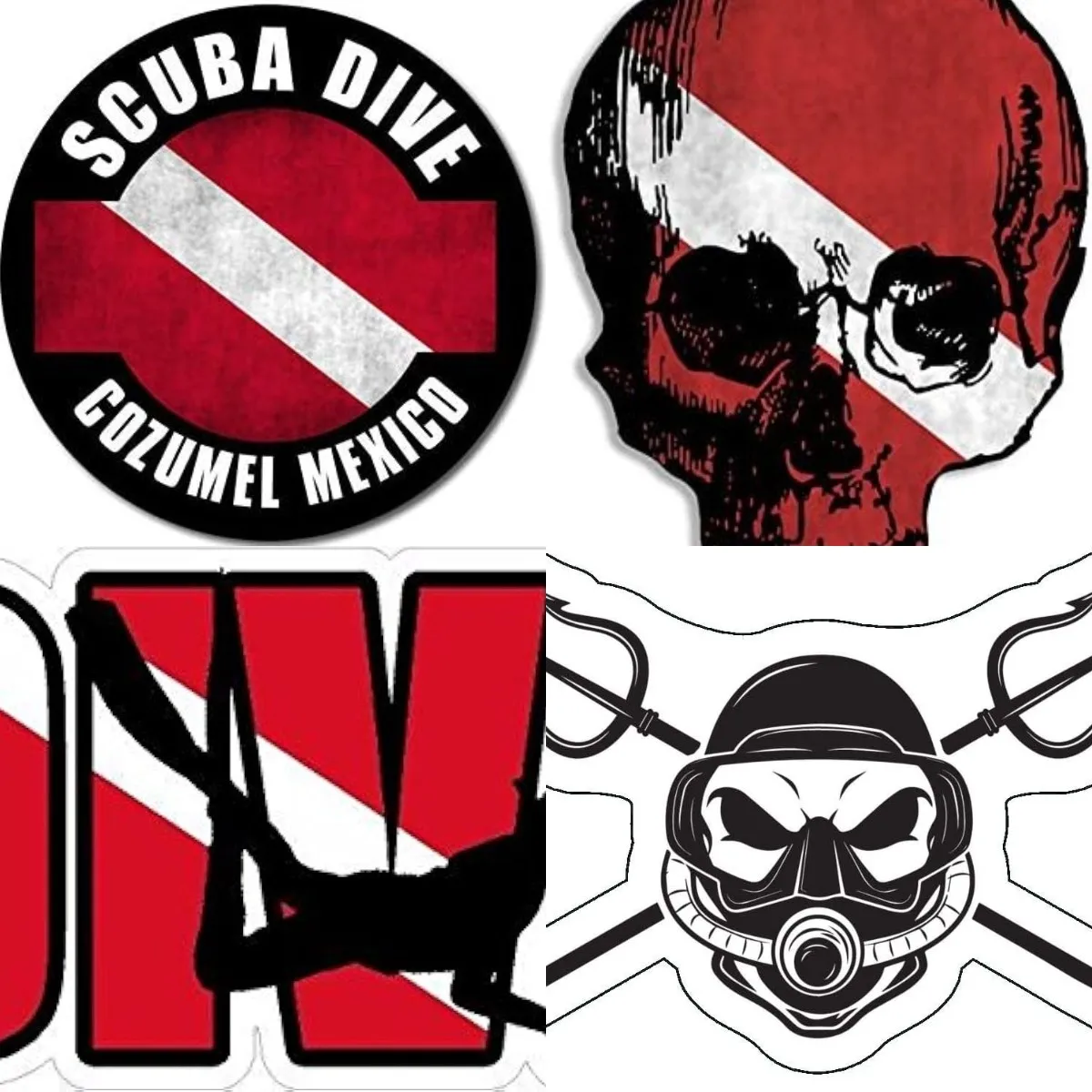 Круглая растягивающаяся наклейка для подводного плавания мексиканская дайвинга