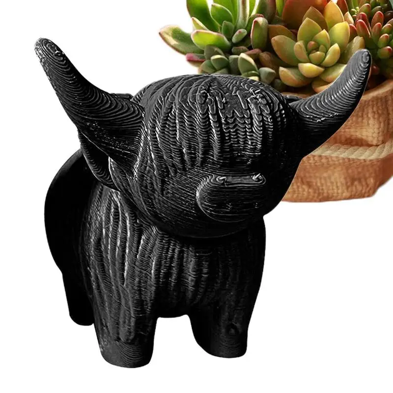 

Scottish Highland Cow Statue Simulation Scottish Cow Animal Action Figure Bull Toys 3D Printed Artifact Highlander Calf Cow Gift