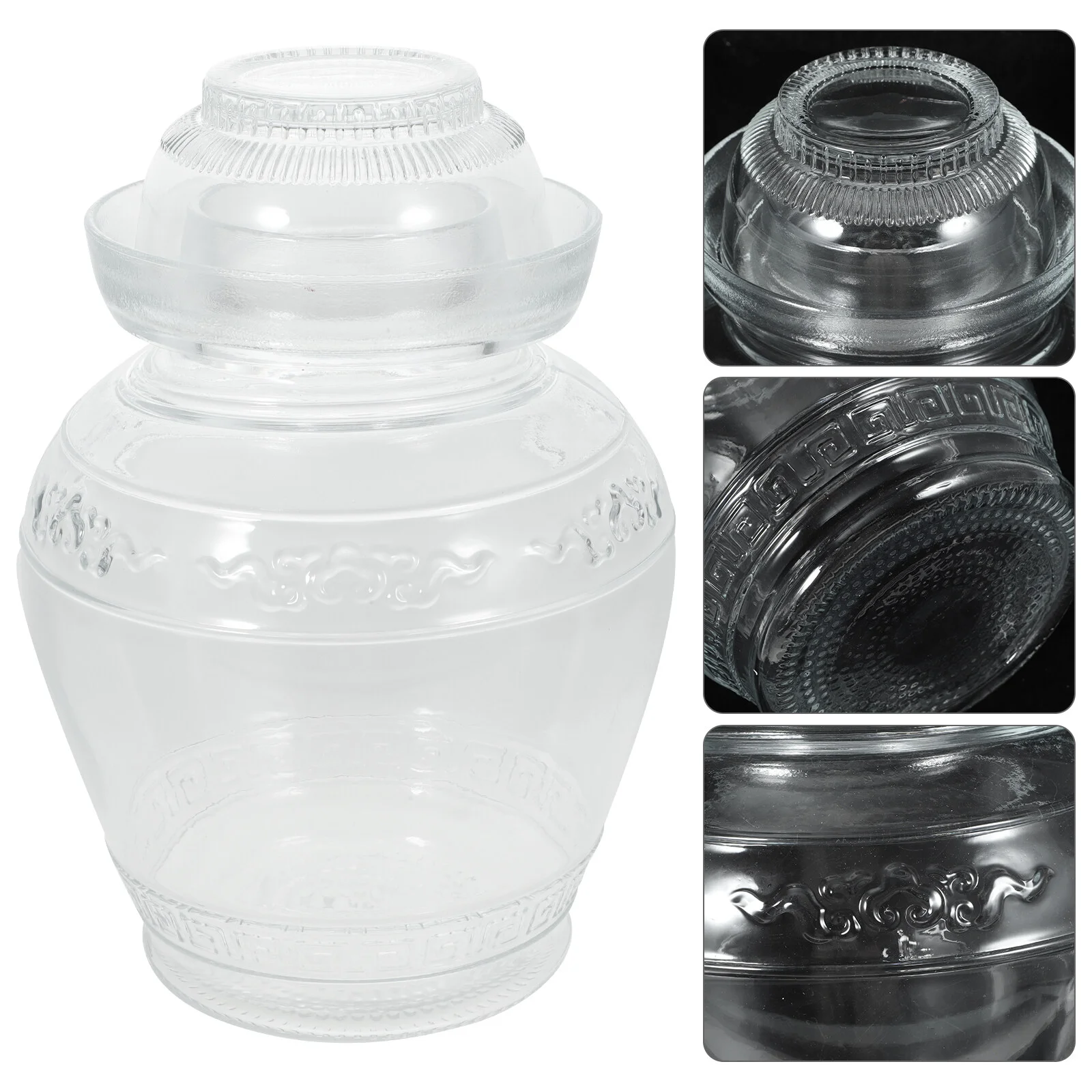 

Kitchen Storage Jar Pickle Kits Food Container Tank Glass Kimchi Pot Simple Sealing Canister