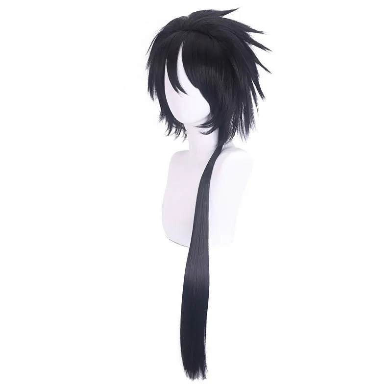 Парик для косплея Izuna Sasuke Uchiha парик 50 см длинный черный термостойкий