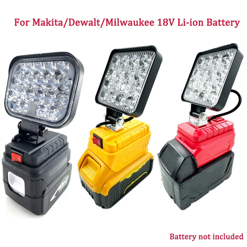 НОВЫЙ светодиодный рабочий фонарь для Makita/DeWalt/Milwaukee/Bosch 18 В литий-ионный