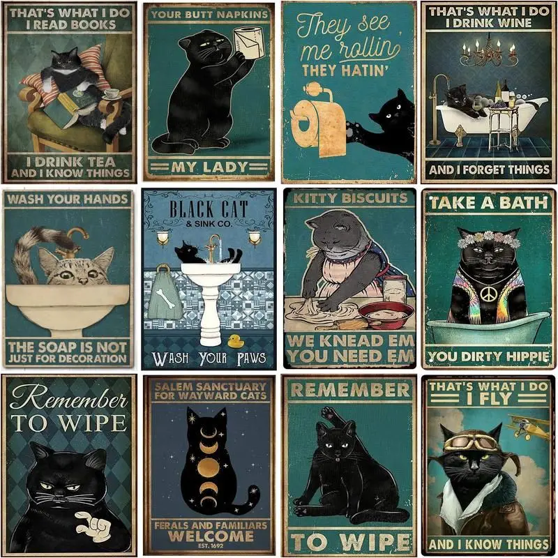 

CHENISTORY Painting By Numbers Poster Black Cat Animal Handpainted Kits Drawing Canvas Diy Oil Pictures By Numbers Home Decor Gi