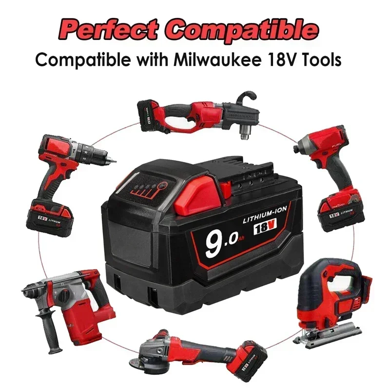 Аккумулятор au lithium aste 18 в 12 0 Ач Remplacement pour Milwaukee M18 XC 48 11 1850 1820 24