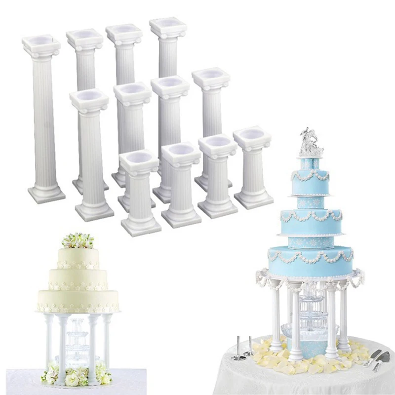 

4Pcs/Set Roman Column Cake Tiered Stands, Fondant Cakes Tier Separator Support