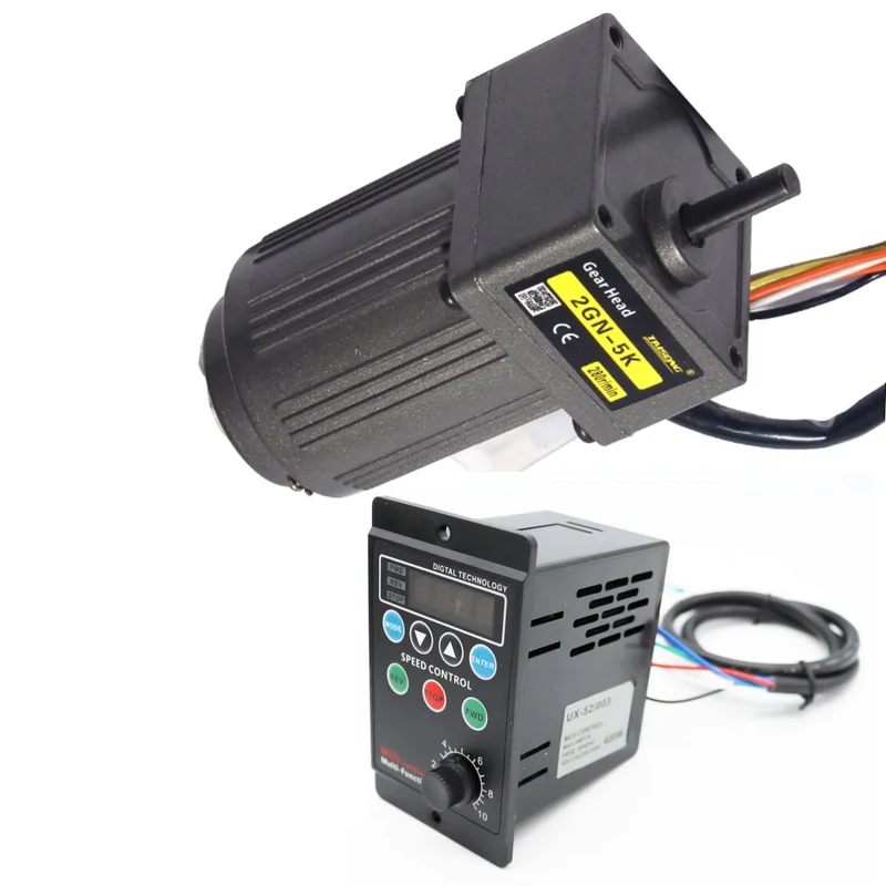 Мотор-редуктор переменного тока 6 Вт 220 В 9 об/мин-415 об/мин 2IK6GN-C 2GN15K с контроллером