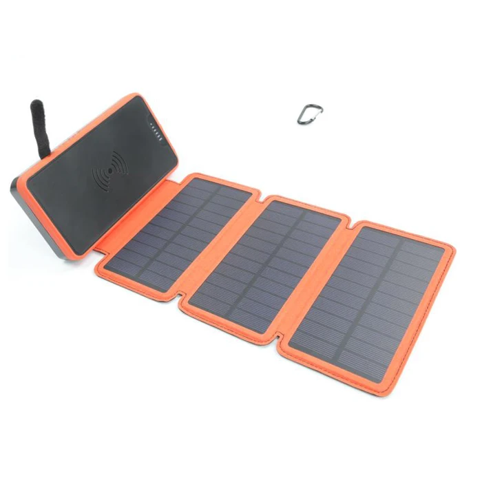 

20000mah Backup Foldable 6w Solar Charger Power Bank with Wirelese Charge