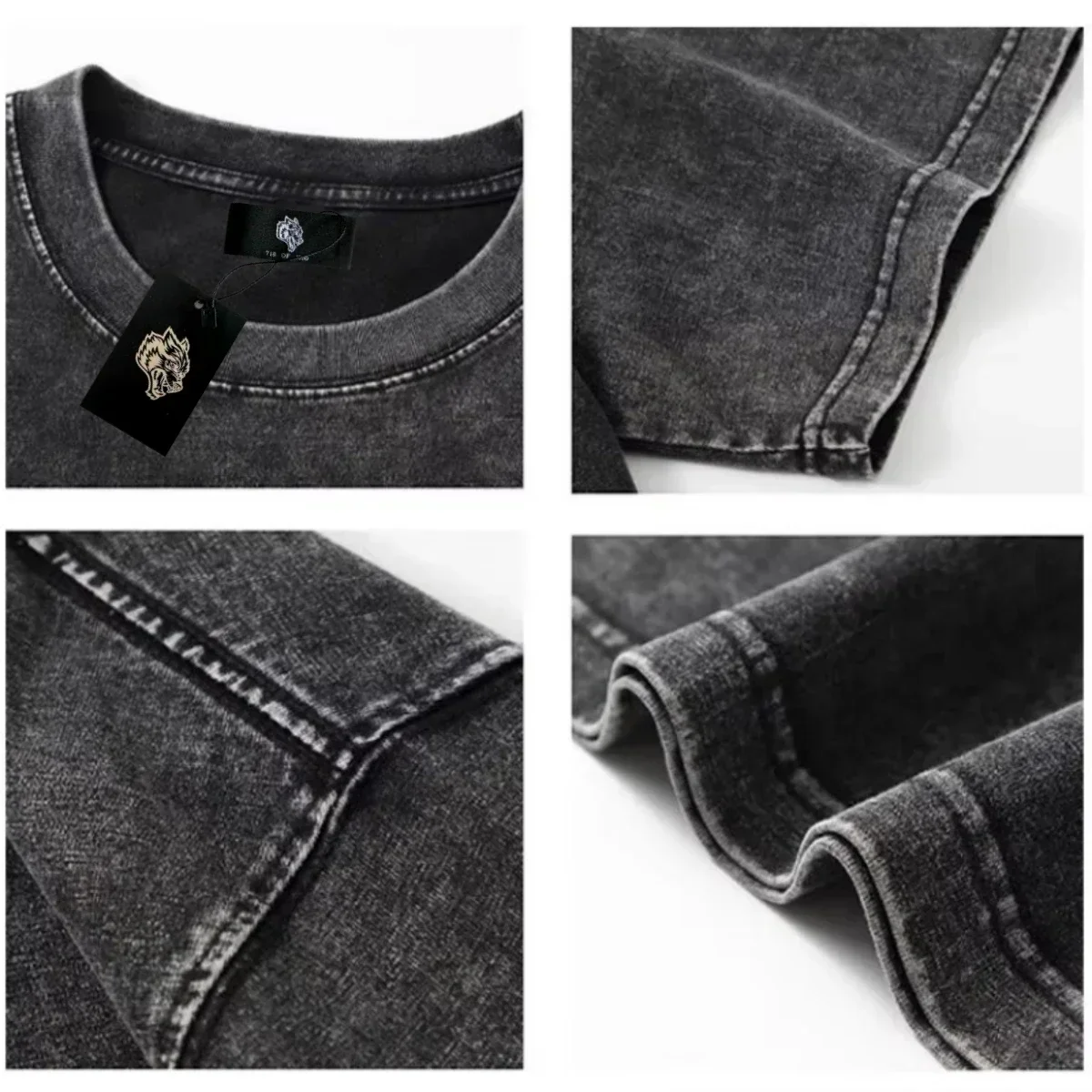 Мужская винтажная футболка большого размера из хлопка уличная одежда в стиле