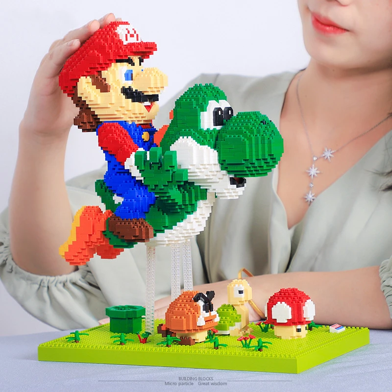 Мини-конструктор Летающий Bowser фигурки героев мультфильма Йоши из аниме забавная