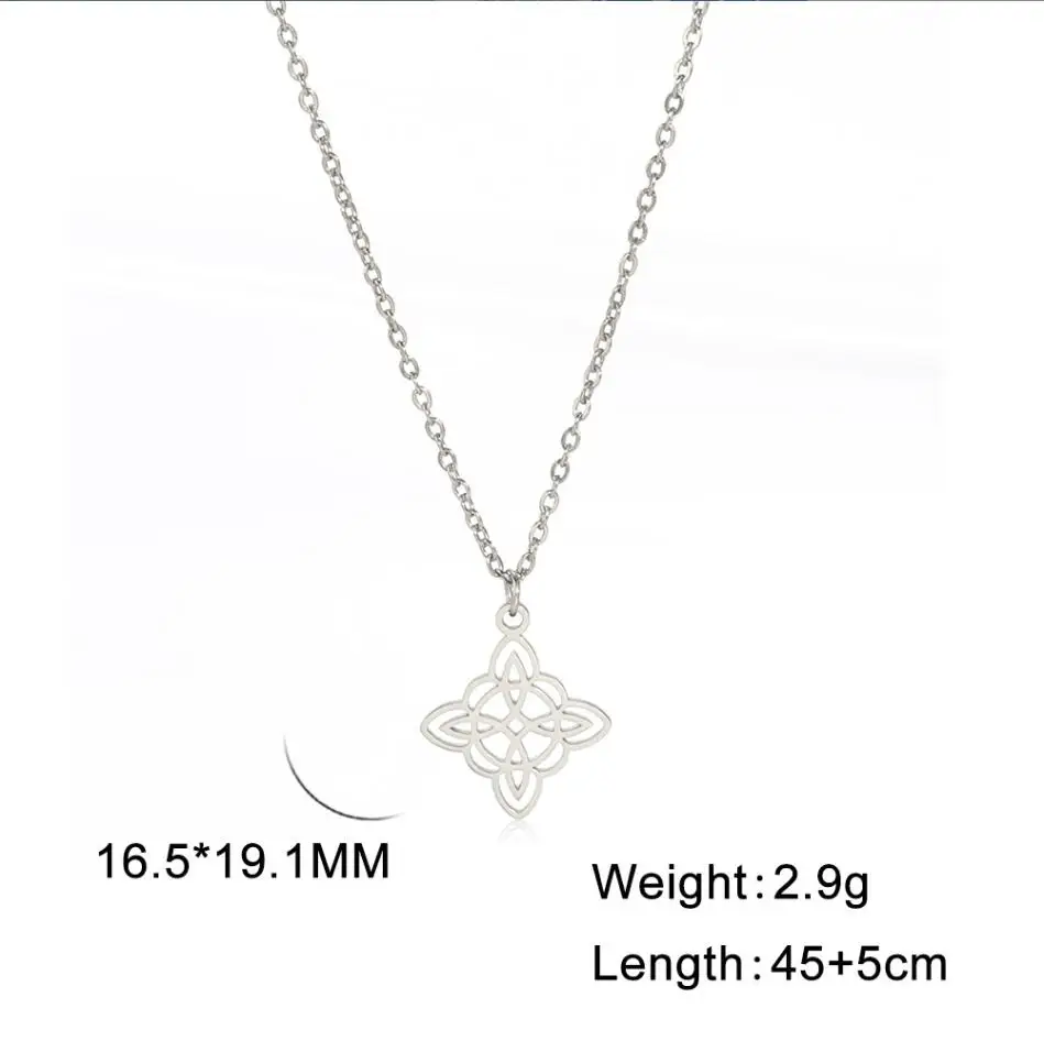 1 шт. ожерелья с цветком жизни женское ожерелье цепочкой из нержавеющей стали