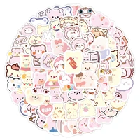 103050pcs cute warm color korean bear sticker gift graffiti water cup scrapbook suitcase laptop cartoon sticker wholesale