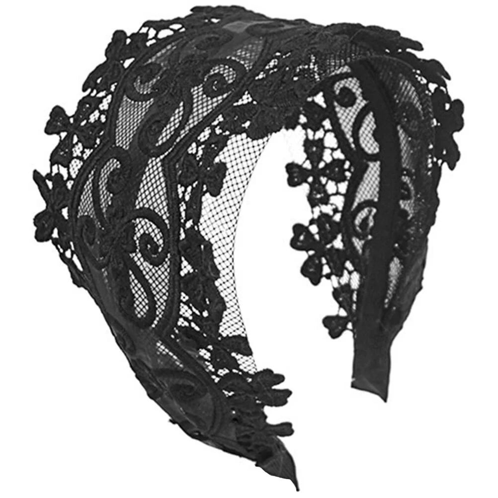 

Жемчужные украшения для волос, широкие повязки на голову, женский головной убор, кружевные головные уборы, винтажные обручи, повязка для волос