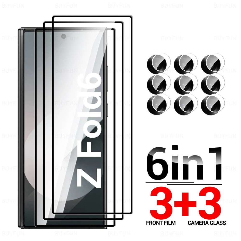 Стекло камеры 6 в 1 для Samsung Galaxy Z Fold6 закаленное стекло ZFold6 ZFold Fold SamsungZFold6 5G Защитная