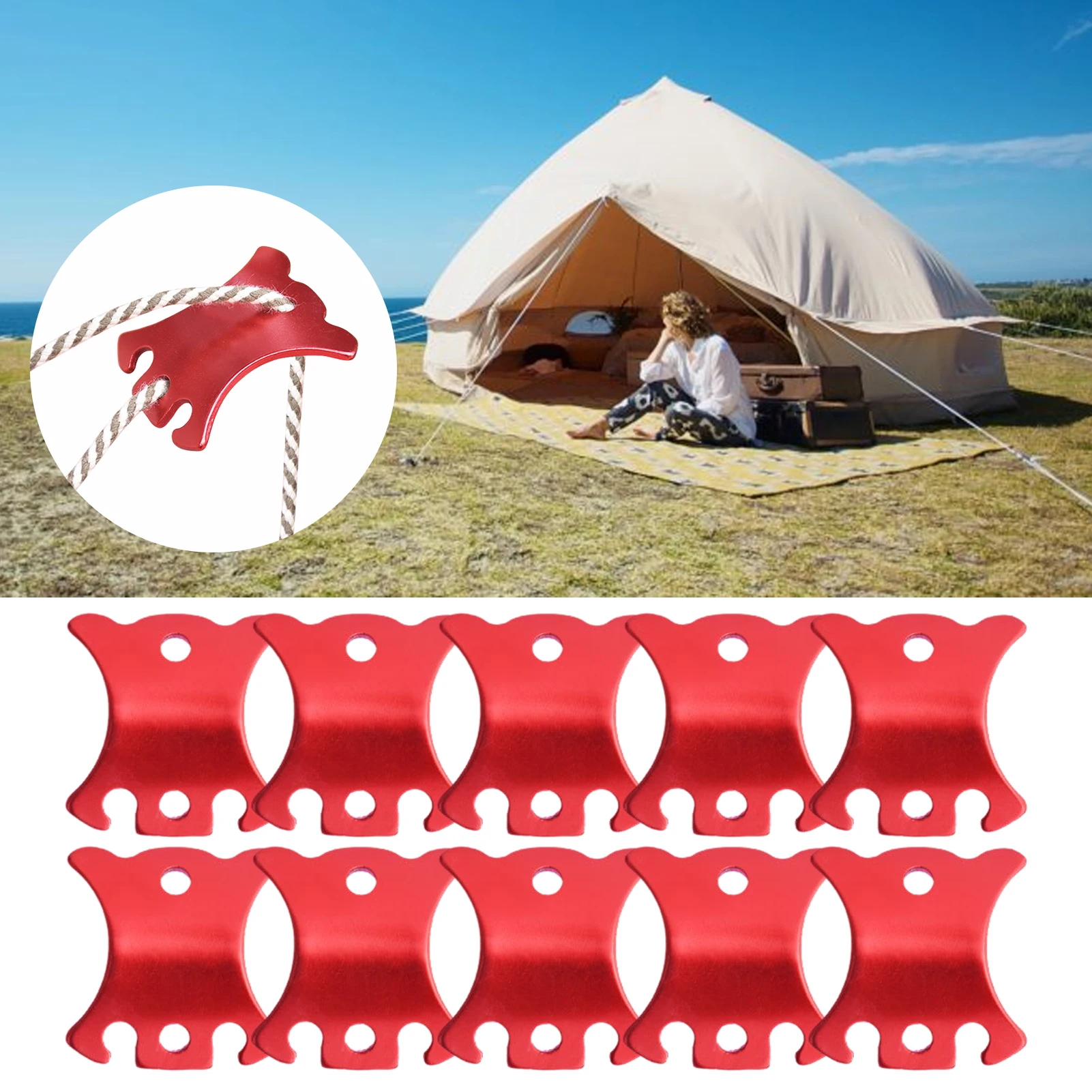 

10 шт., регуляторы для шнура из алюминиевого сплава