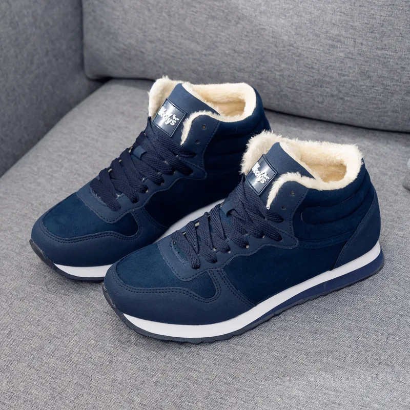 Large size winter snow boots warm women mens shoes Mens Shoes Casual Sneakers Men Thick Fur Winter Sneakers