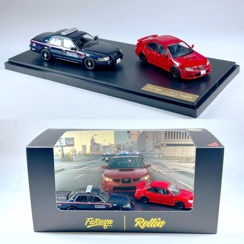 Фото Rollin/Furuya, литой под давлением масштаб 1:64, комплект из сплава Crown CV/Subaru Impreza, модель автомобиля для взрослых и детей, коллекция сувенир, подарочный дисплей №1