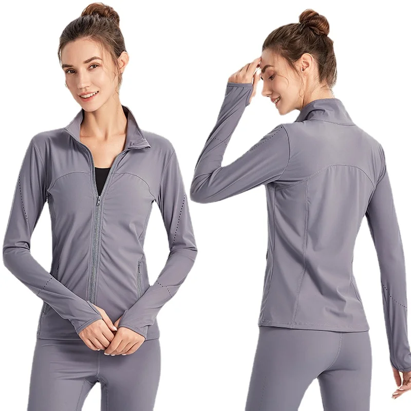 

Lulu Define Morning Running Workout Fitness Yoga Hoodie Jacket Spring Autumn Women's Activewear Slim Fit Zip Thumb Hole Jacket