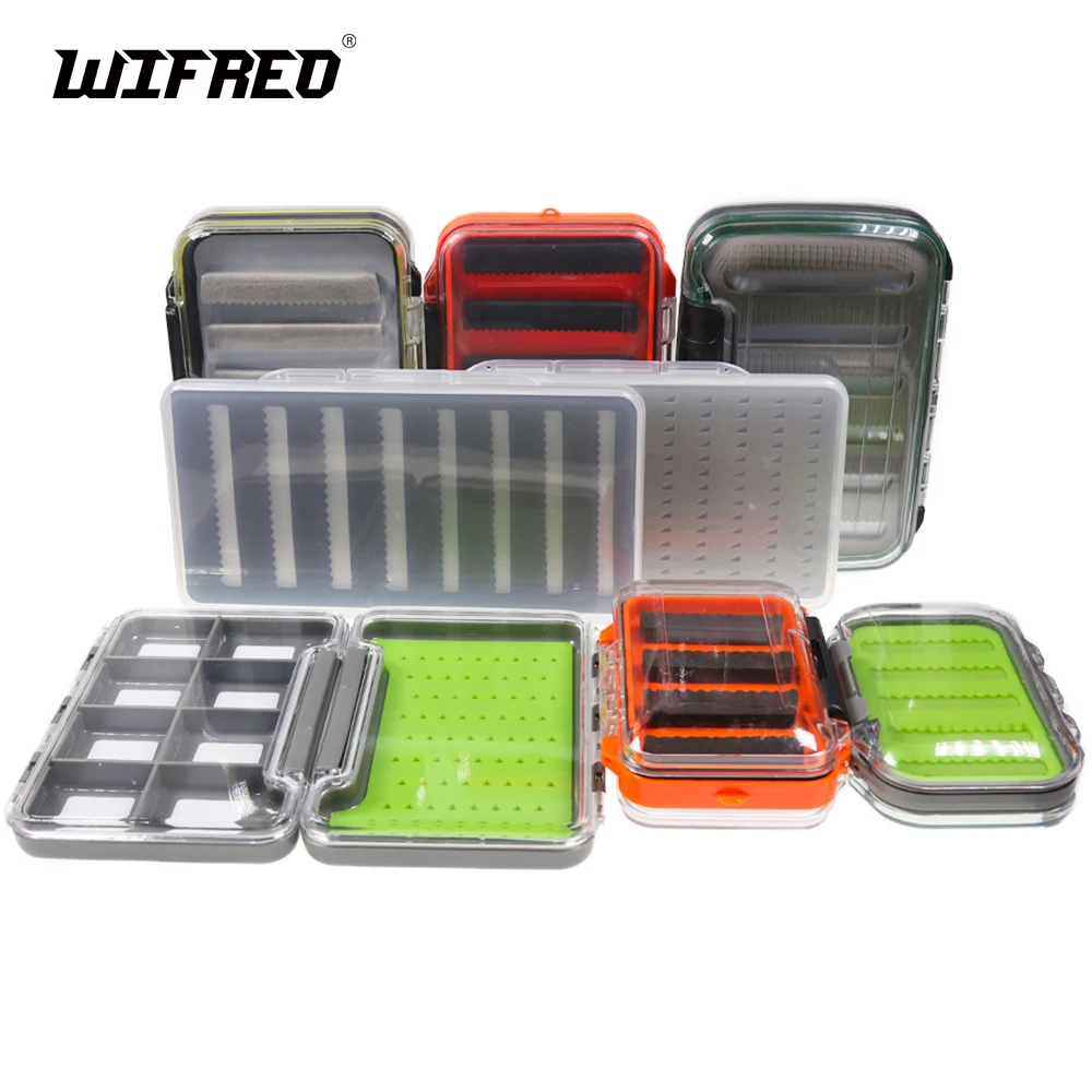 

Wifreo Waterproof Fly Fishing Tackle Box Single Double Side Bait Lure Flies Nymph Hooks Accessory Storage Tackle Accessory Box