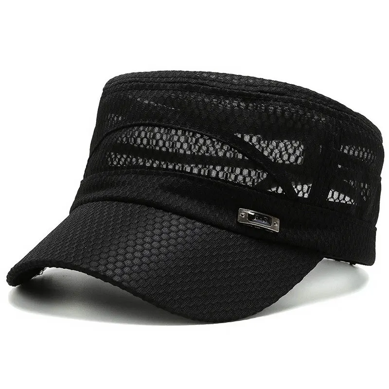 4PCS Flat Top Mesh Caps Men Women Baseball Cap Tide Hats 2021 New Style Quick-drying Casual Running Sun Hat Breathable Balaclava