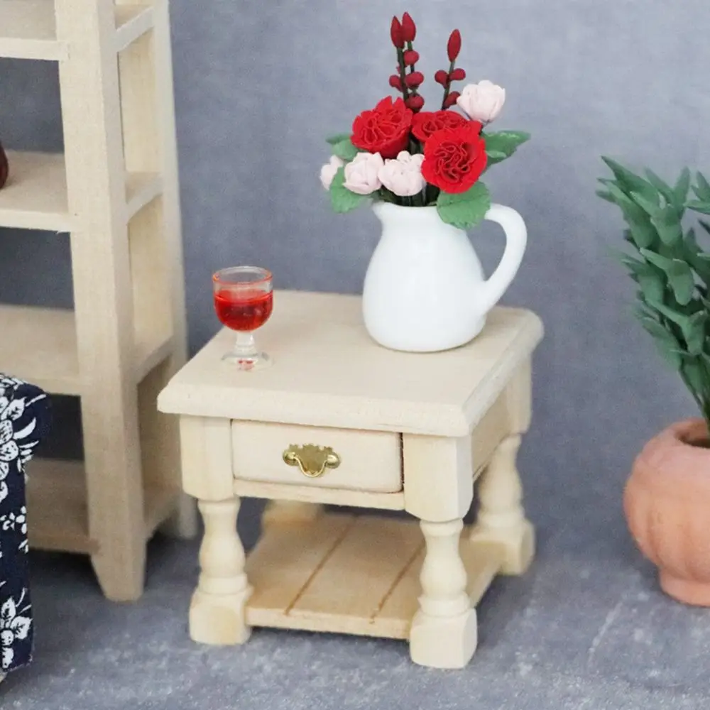 

Миниатюрная игрушка «сделай сам», прикроватный столик, угловой шкаф для хранения, шкаф, мебель, модель кукольного домика