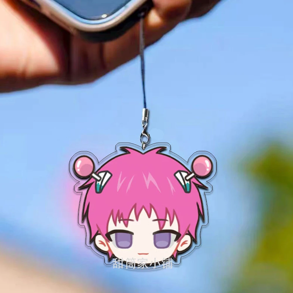 Фото Аниме The Disastrous Life of Saiki K Saiki Kusuo брелок для косплея акриловый брелок веревка цепочка для телефона фигурка кулон аксессуары №3