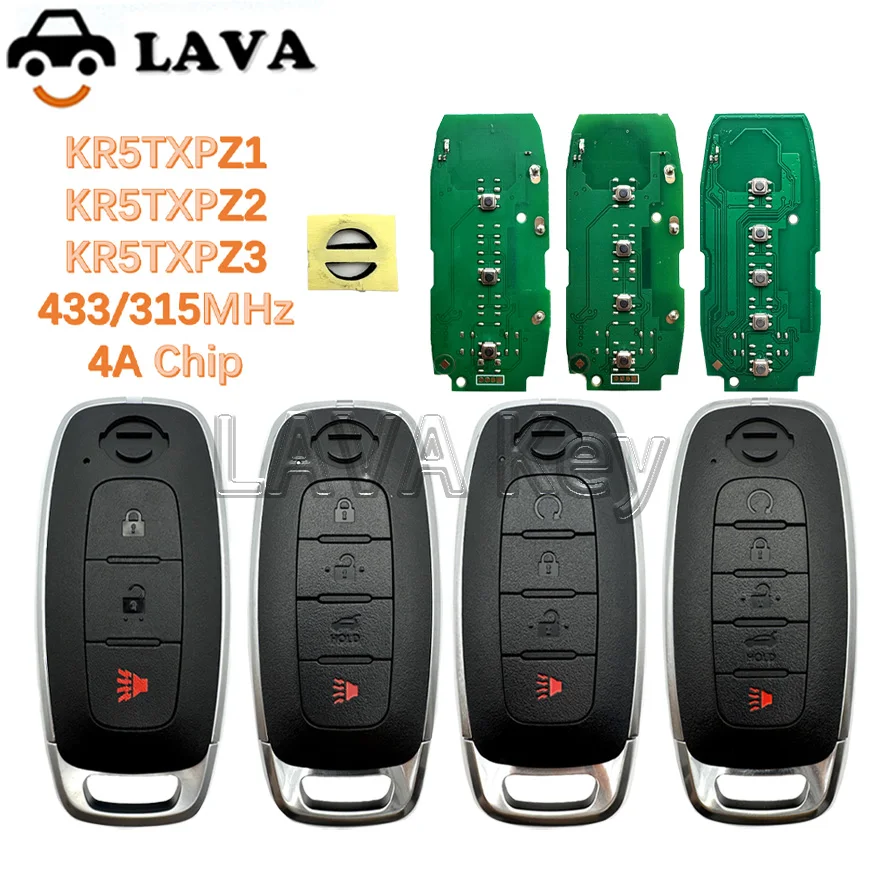 LAVA KR5TXPZ1/Z2/Z3 S 180146105 Бесконтактный автомобильный дистанционный ключ для Nissan Rogue Kicks
