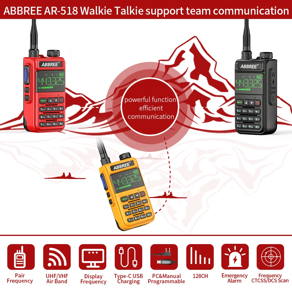 2 шт. Любительская Беспроводная рация с полным диапазоном UHF VHF Ham |