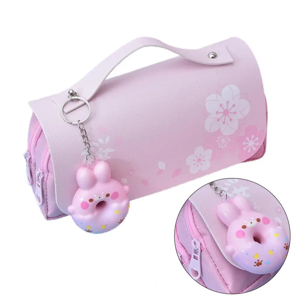 

Pencil Pouch Portable Tidy Double Layers Zipper Closure Stationery Case Stationery Bag for Study Room