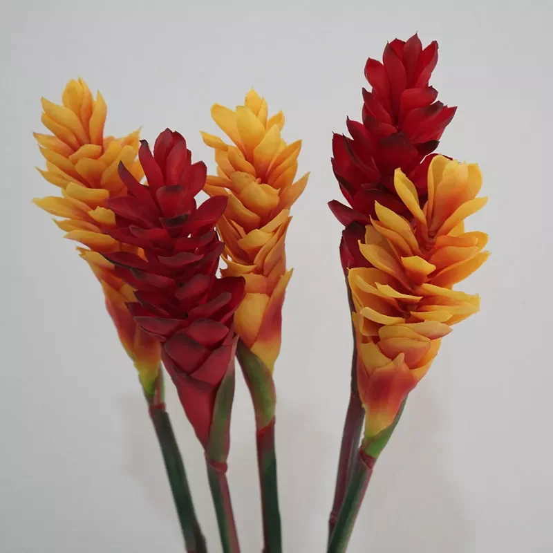 

80cm Real Touch Simulation Ginger Lotus Fake Flower Home Garden Decoration Artificial Flowers Arrangement Flower