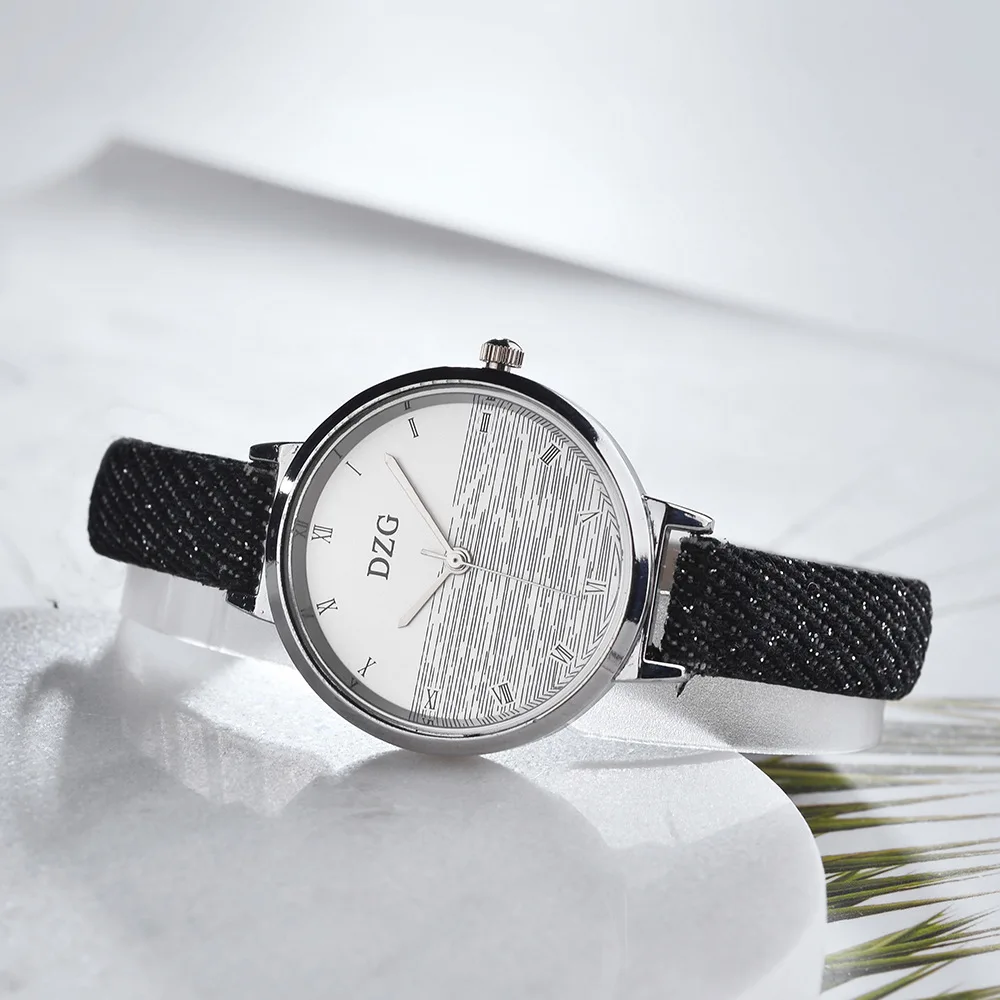 

New sea level imitation canvas belt watch women fashion thin strap quartz watch small round watch