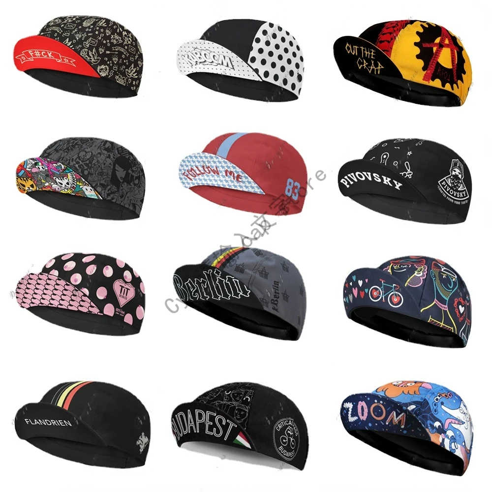 

2022 Classic Cycling Caps Bike Wear Hats Breathable Bicycle Кепка Free Size Be Elastic Men And Women 12 Style Arbitrary Choice