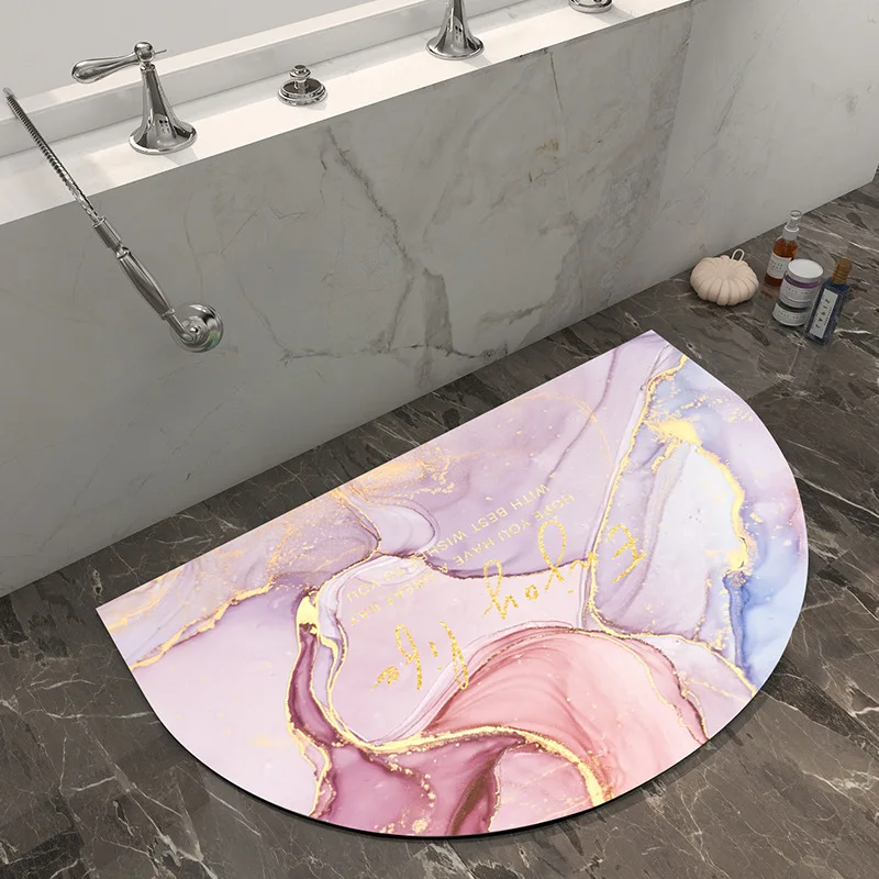

Коврик Быстросохнущий для ванной комнаты, светлый роскошный стильный ковер для дома, диатомная грязь, противоскользящая подставка под ножк...