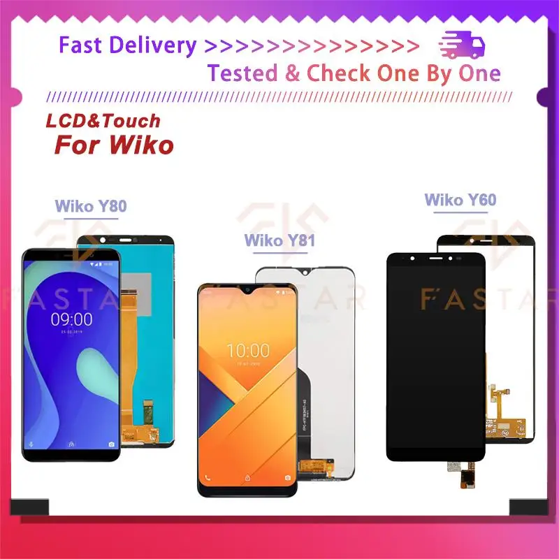 ЖК-дисплей и сенсорный датчик в сборе для Wiko Y80, Y81, Y60 ЖК-дисплей и сенсорный датчик в сборе для Wiko Y80, Y81, Y60