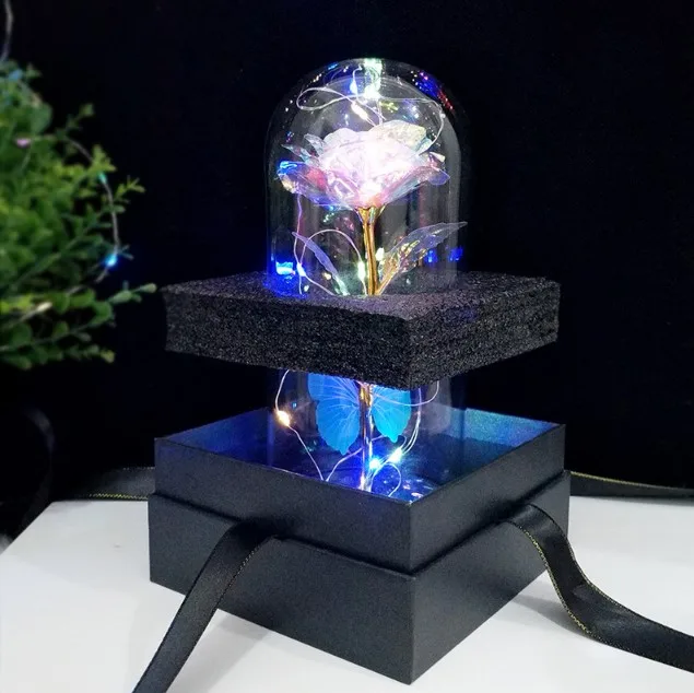 AYOYO OEM Роза День матери подарок для Золотая фольга вечный цветок стеклянное