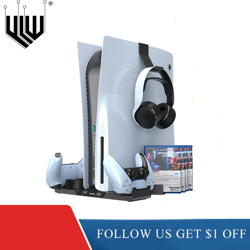 Для PS5 двойное быстрое зарядное устройство охлаждающая подставка с 2