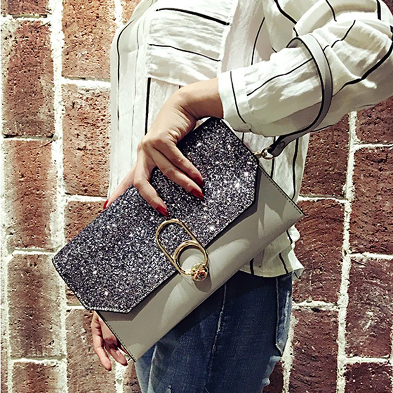 

Envelope Bag Women Birthday Party Evening Clutch Bags For Women Fashion Sequin Leather Handbags Luxury Ladies Clutch Purses