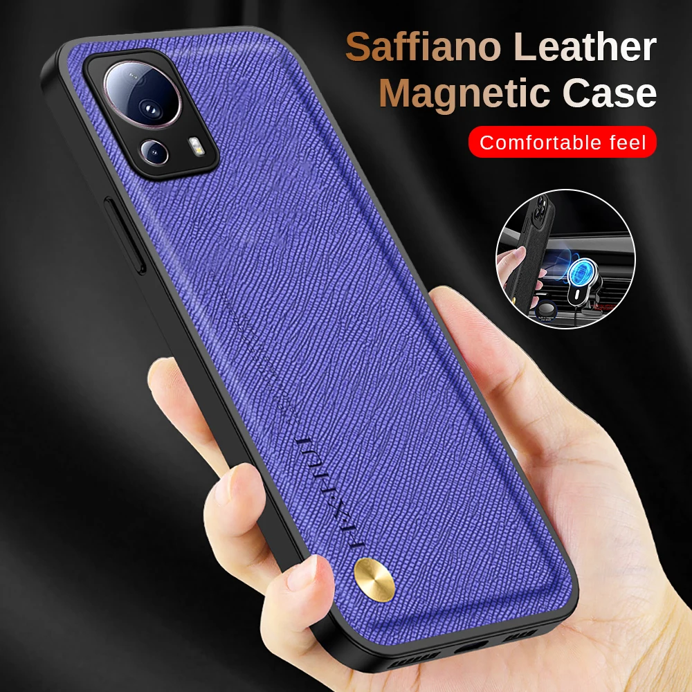 Кожаный текстурный чехол для телефона Xiao mi 13 Lite 5G TPU Frame Camera Shockpoof Protect Funda Case Xio mi 13 Lite mi 13 lite 6,55 inch