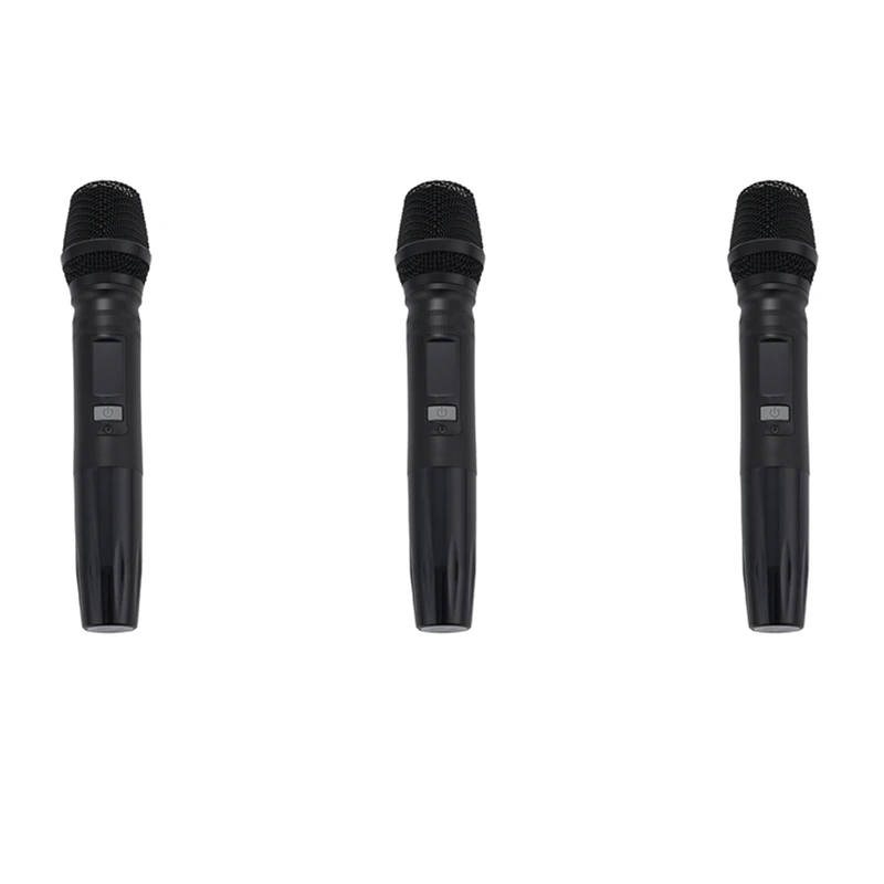 

3Pcs/Set Ux2 Uhf Auto Wireless Dynamic Microphone System With Receiver For Amplifier Mixer Speaker Desktop Bus Audio