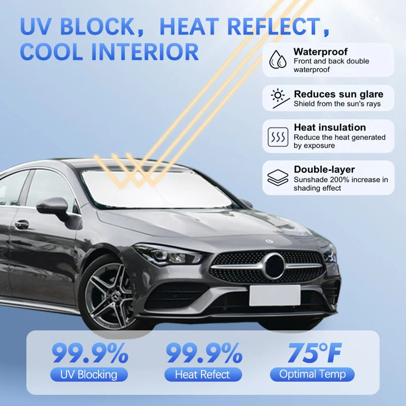 

Солнцезащитный козырек на лобовое стекло автомобиля для Mercedes Benz CLA Class W177, солнцезащитный козырек, защитные блоки, УФ-лучи, летние автомобильные аксессуары