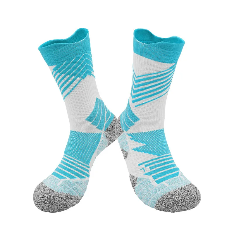 Men Sock Sports Breathable Women Compression Crossborder Supply Running Riding Cycling Knee high Basketball Biking Hockey Soccer