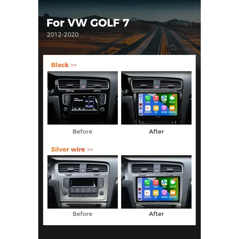 Фото Android 15 для Volkswagen VW Golf 7 MK7 GTI 2011-2021 Автомобильный радиоприемник Carplay HD Мультимедийный авто Qualcomm GPS Стерео Видеоплеер 2din №2
