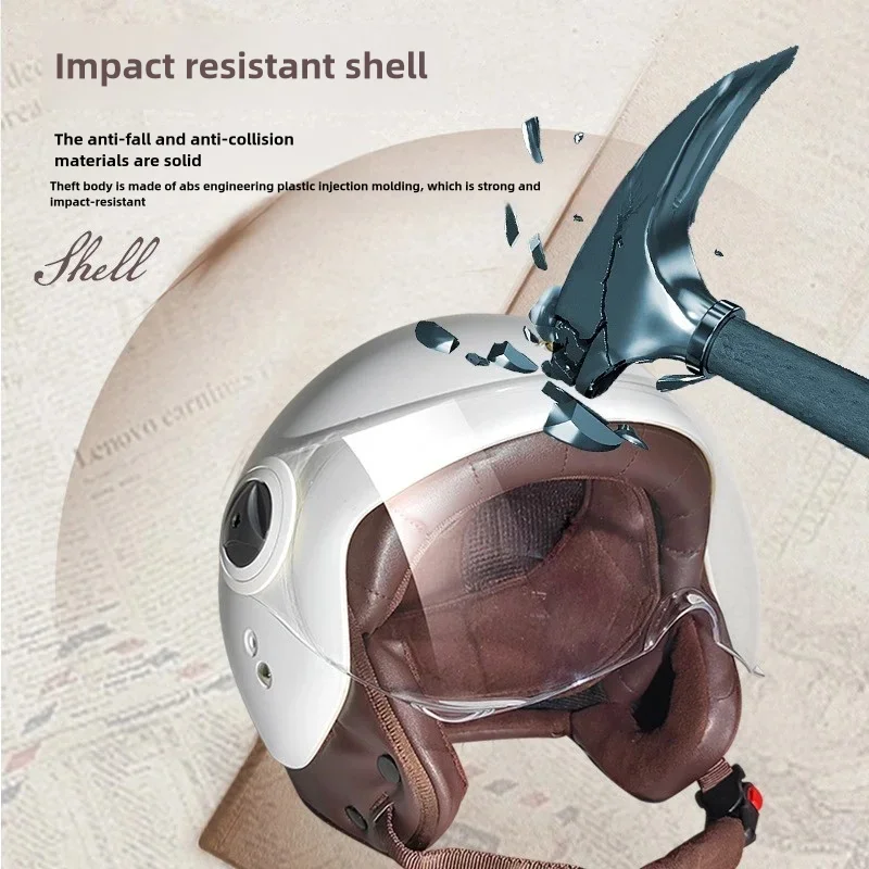 Сертифицированный 3C электрический мотоциклетный ретро-защитный шлем