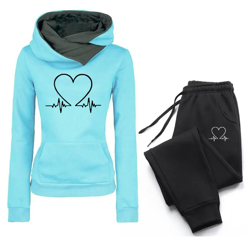 

Новинка, женский спортивный костюм, осенне-зимний свитшот с капюшоном, костюм, высококачественная повседневная одежда, пуловер, комплекты флисовых брюк