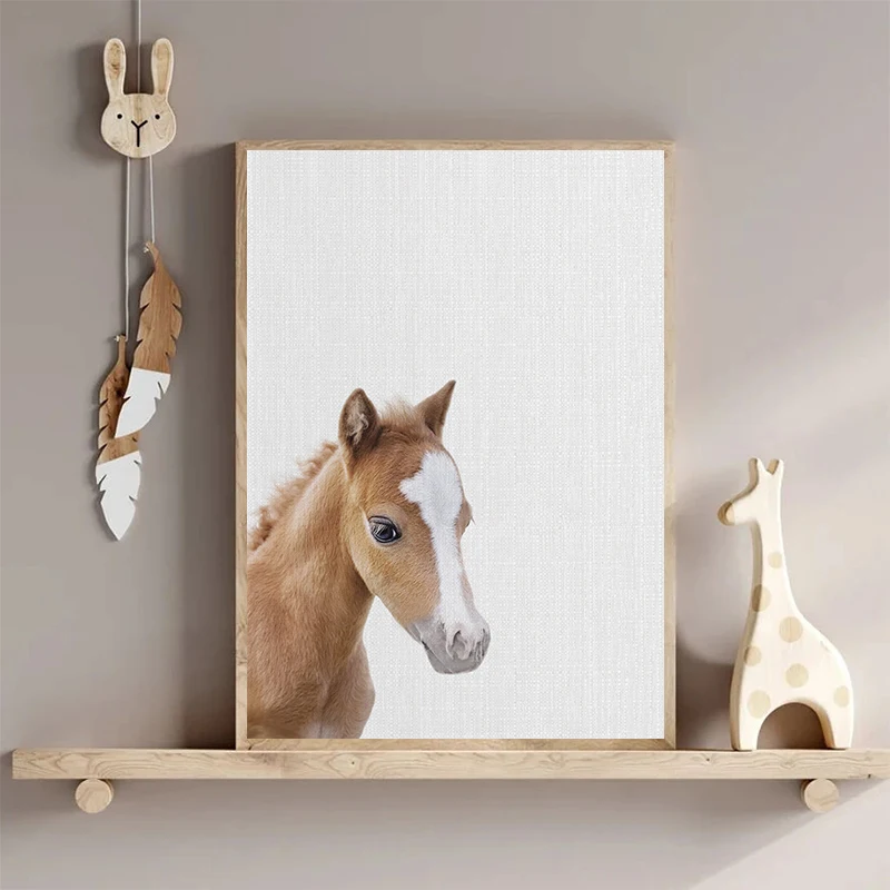 Плакаты с милыми животными Зебра ягненок каола жираф кролик пингвин печать на
