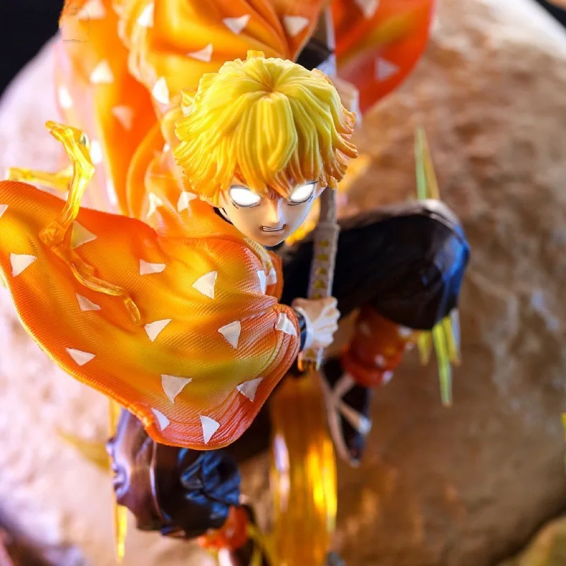 51 см Demon Slayer Agatsuma Zenitsu Фигурки ручной работы Thunderclap Аниме Flash Effect Kimetsu No Yaiba Фигурка