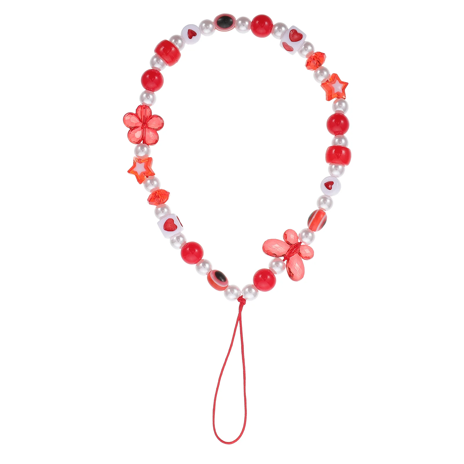

Lanyard Lanyards Charm Name Holders Id Acrylic Badge Love Chain Beaded Safe Cell Wrist Tag Keychain Tags Mobile Clip Flower