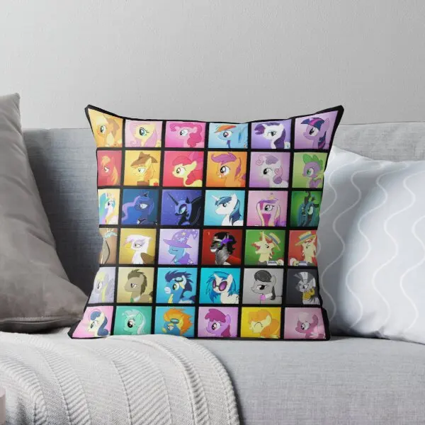 

Pony Blocks Printing Throw Pillow Cover Bedroom Cushion Bed Office Fashion Throw Car Wedding Decor Pillows not include