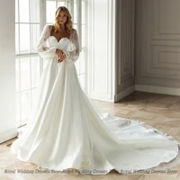 high quality a line wedding dresses sleeveless open beck sweep embroidery tulle 2022 summer floor length gowns robe de ma