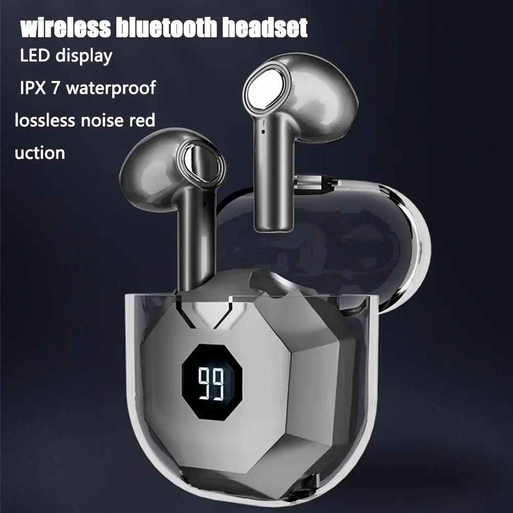 

Tws Беспроводная Bluetooth-совместимая гарнитура 5,1, цифровые наушники-вкладыши с сенсорным управлением, басовые наушники с Hd микрофоном, водонеп...