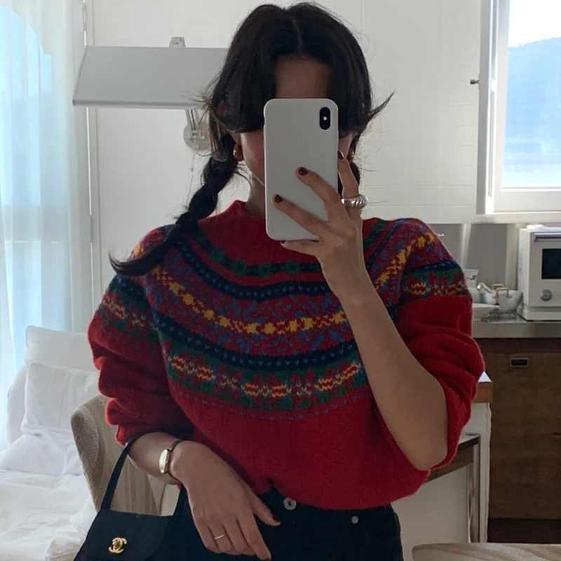 Женский вязаный свитер Nordic Fair Island