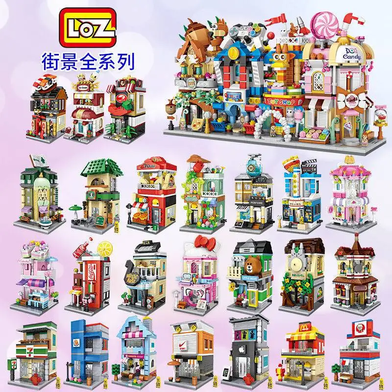 Миниатюрные строительные блоки различные здания модель 3D украшение для дома